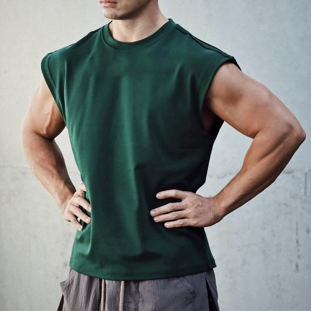 Cotton Sport T-shirt Bodybuilding Slim Shirts Sleeveless Tank Tops