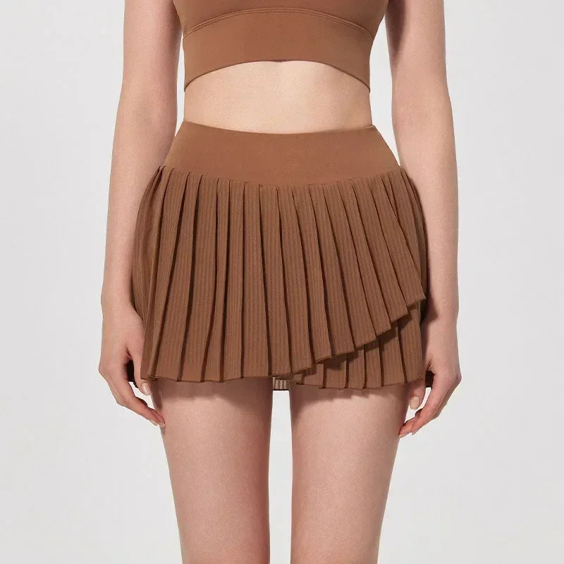High Waist Skirt with Shorts