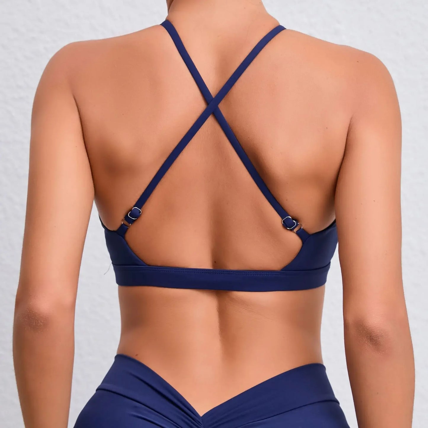 Cross Back Padded Sports Bra for Women