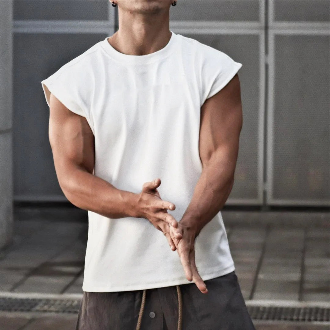 Cotton Sport T-shirt Bodybuilding Slim Shirts Sleeveless Tank Tops