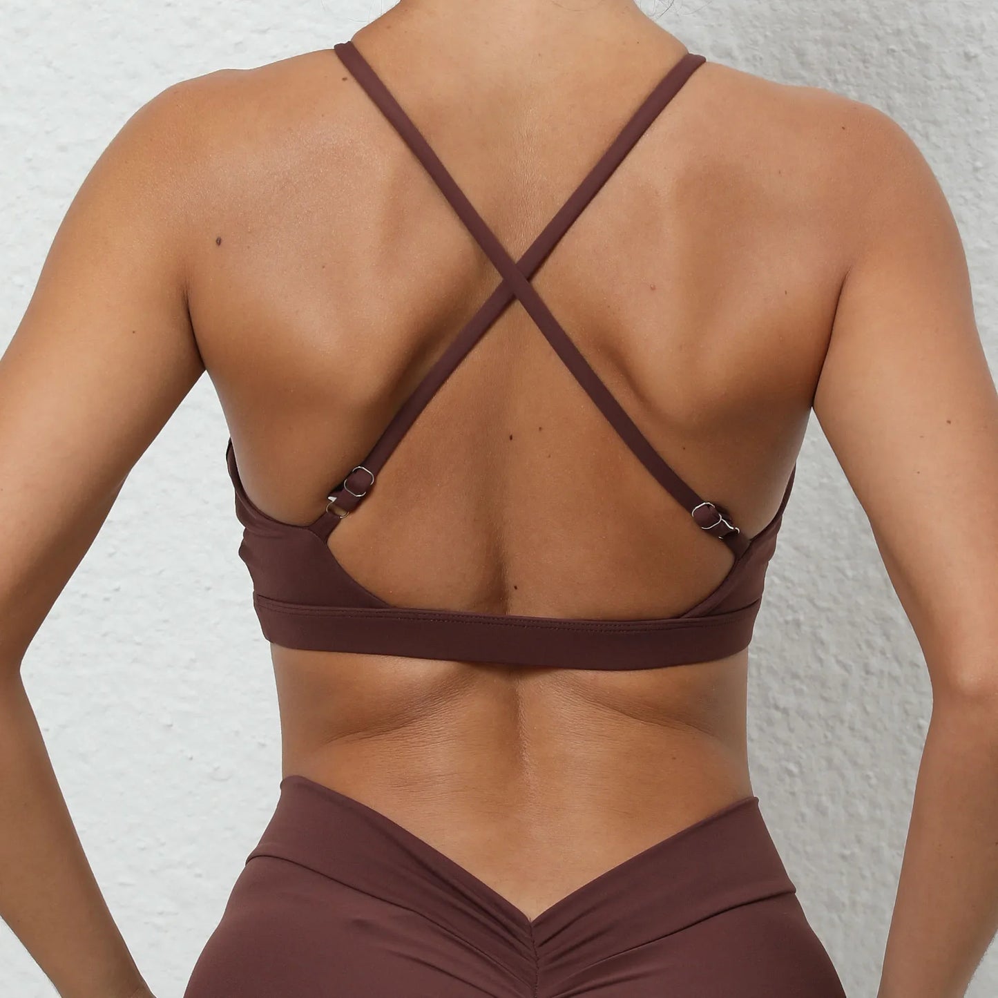 Cross Back Padded Sports Bra for Women
