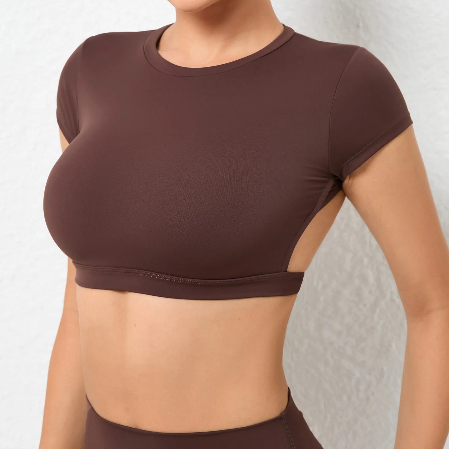 Womens Open-Back Crop Top
