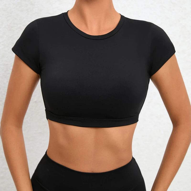 Womens Open-Back Crop Top