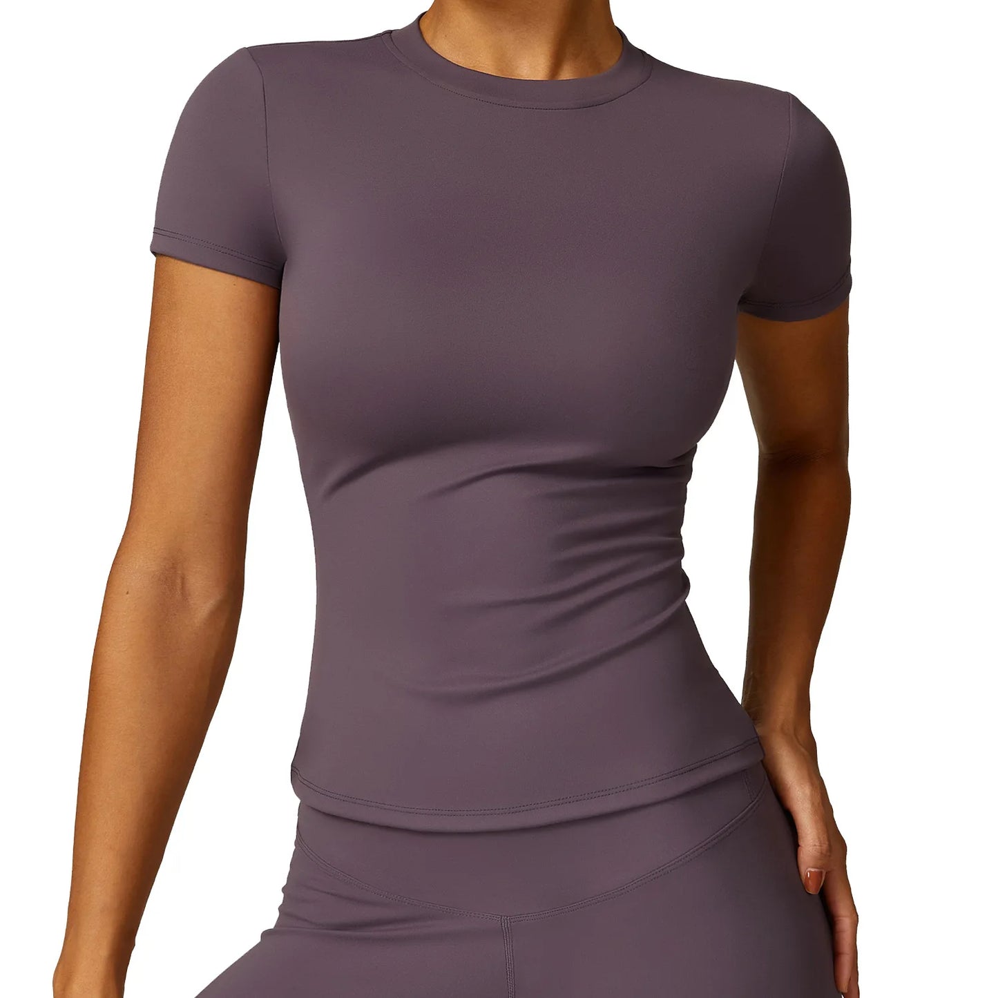 Women's T Shirt Short Sleeve Breathable Stretchy Slim Active Tee
