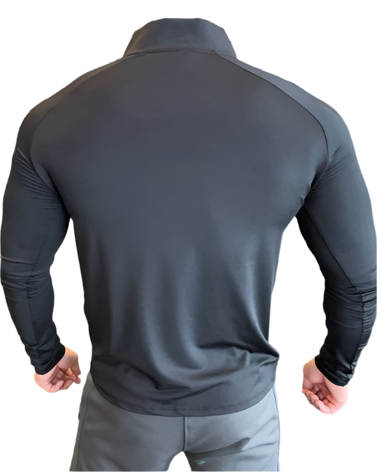 Mens Fitness Trainer Training Tshirts Tops Gym Workout Compression Sweatshirt for Running Football Jersey High Collar Sportswear