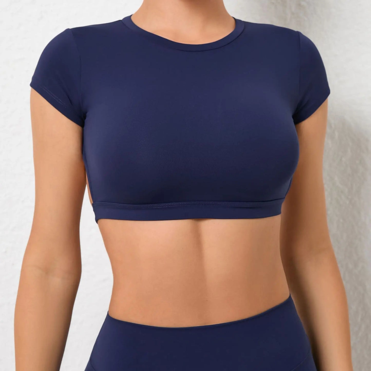 Womens Open-Back Crop Top