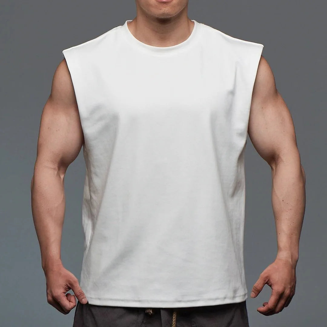 Cotton Sport T-shirt Bodybuilding Slim Shirts Sleeveless Tank Tops