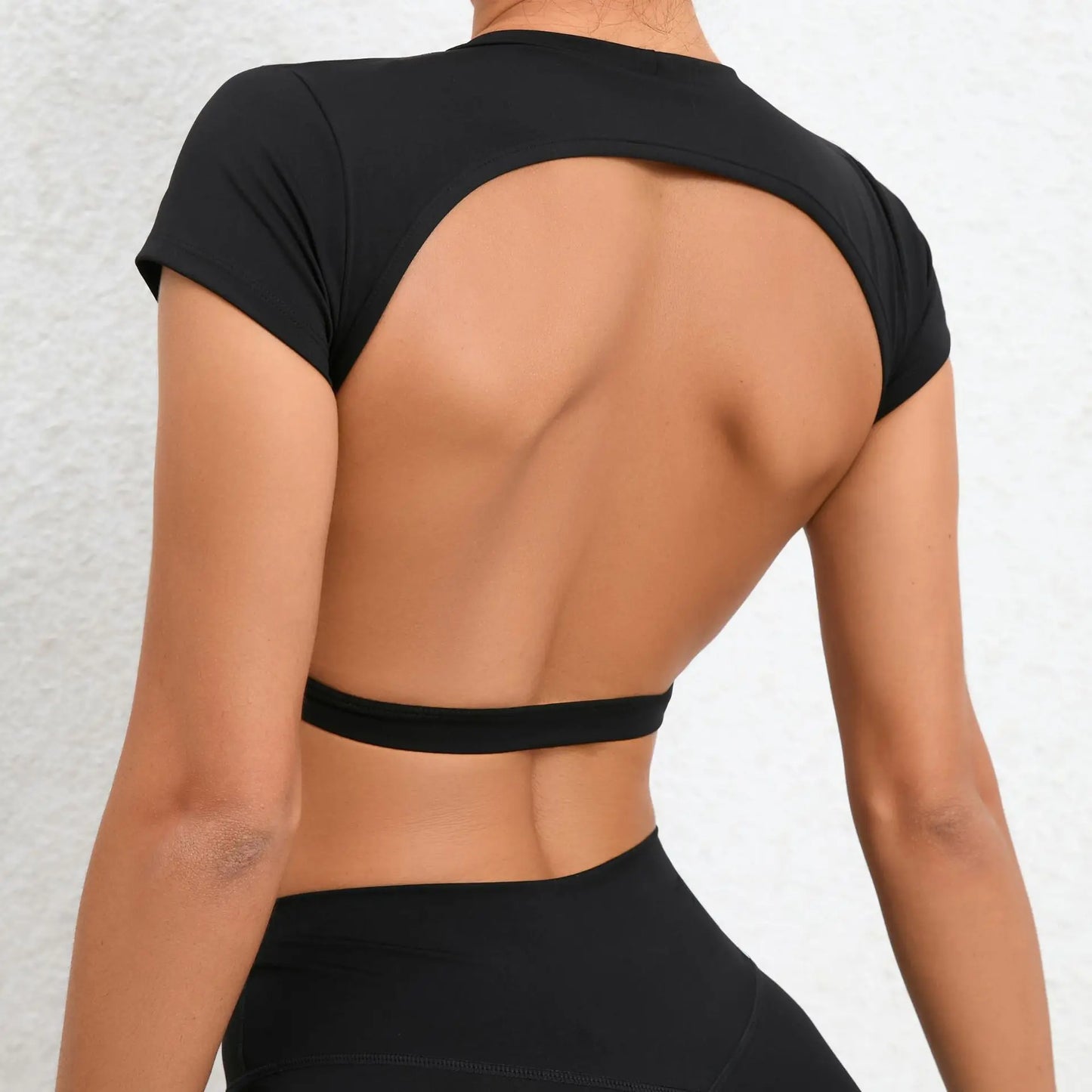 Womens Open-Back Crop Top