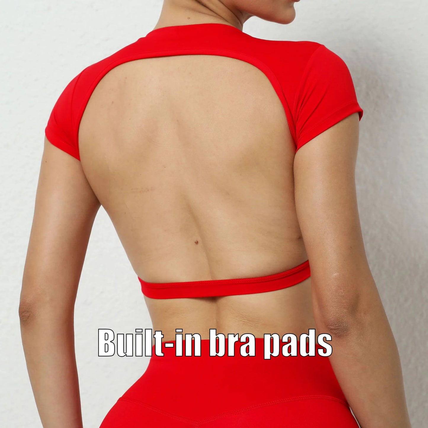Womens Open-Back Crop Top