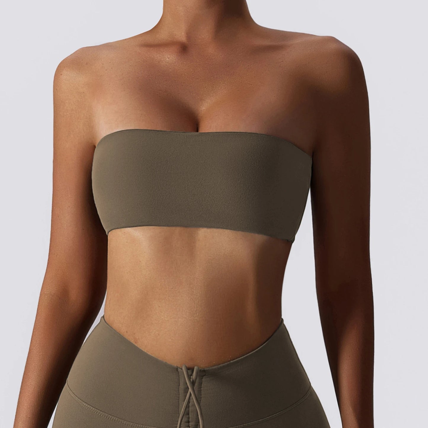 Women's Strapless Sports Bra Gym Top