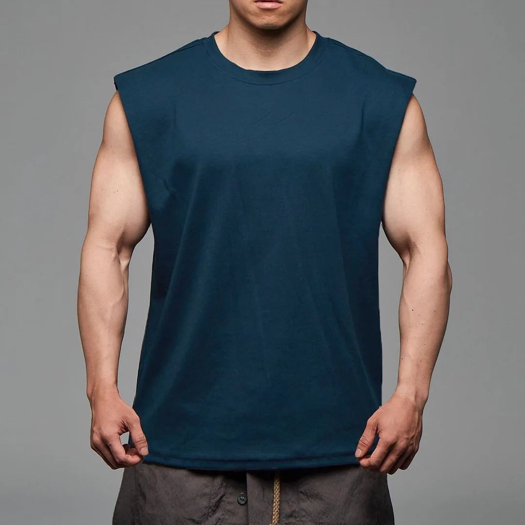 Cotton Sport T-shirt Bodybuilding Slim Shirts Sleeveless Tank Tops