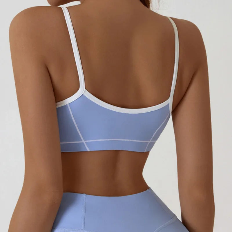 Women's Thin Strap High Support Impact Push-up Sports Bra