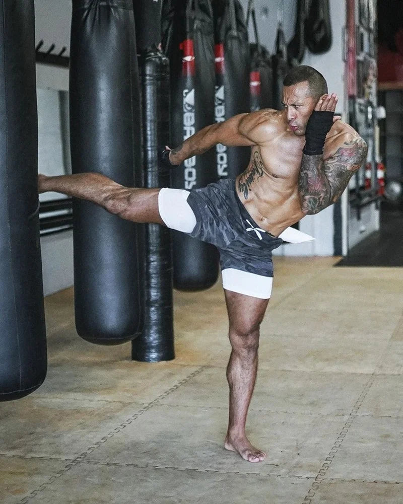 Men's 2 In 1 Quick Dry Gym Workout Shorts