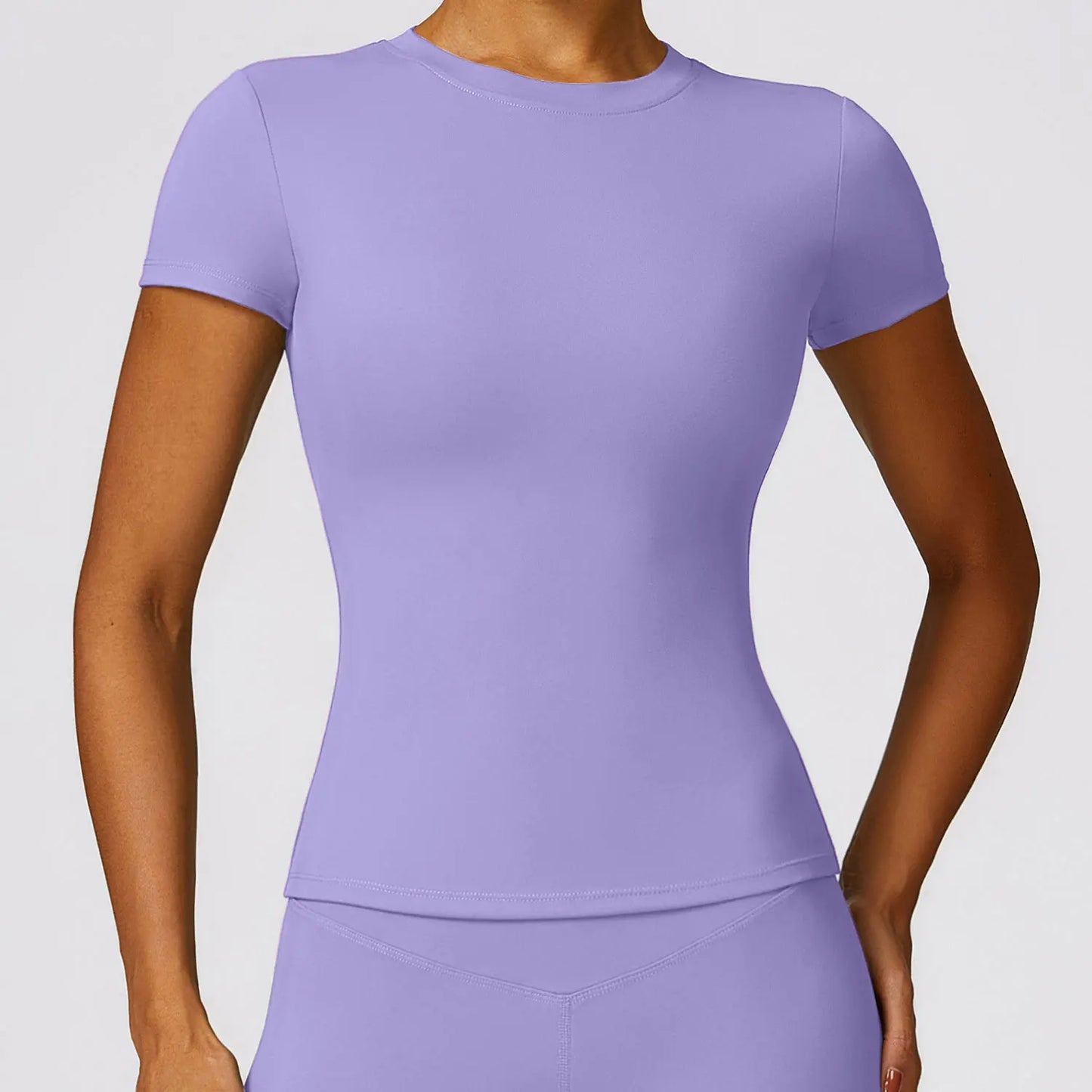 Women's T Shirt Short Sleeve Breathable Stretchy Slim Active Tee