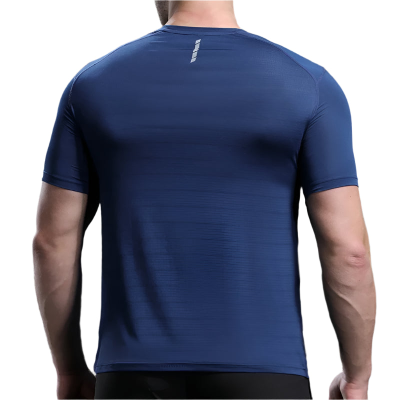 Men Thin Ice Silk Tops Running Short-sleeved Sports T-shirt