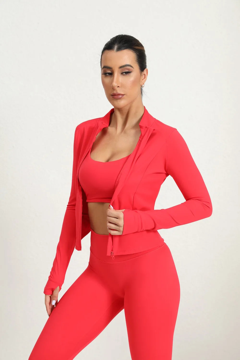 Women's Tight Activewear Jacket with Zipper