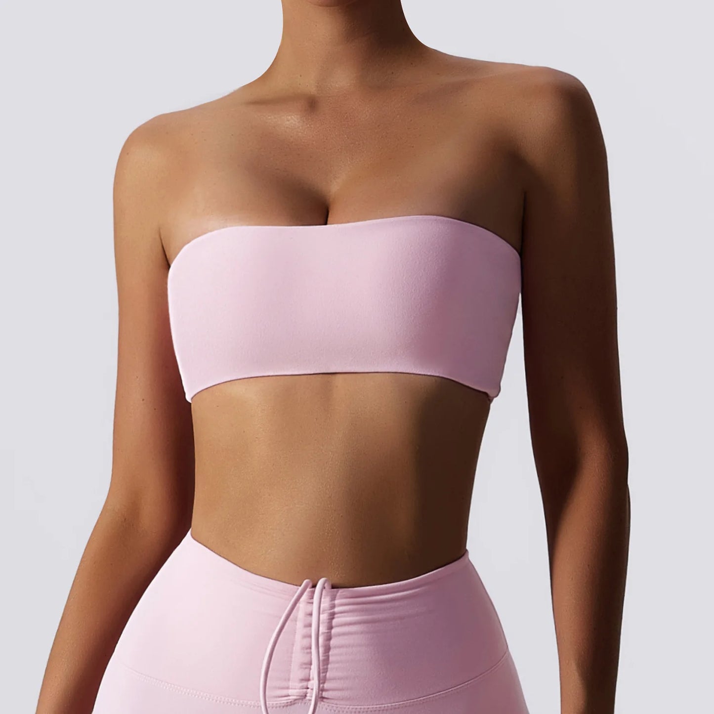 Women's Strapless Sports Bra Gym Top