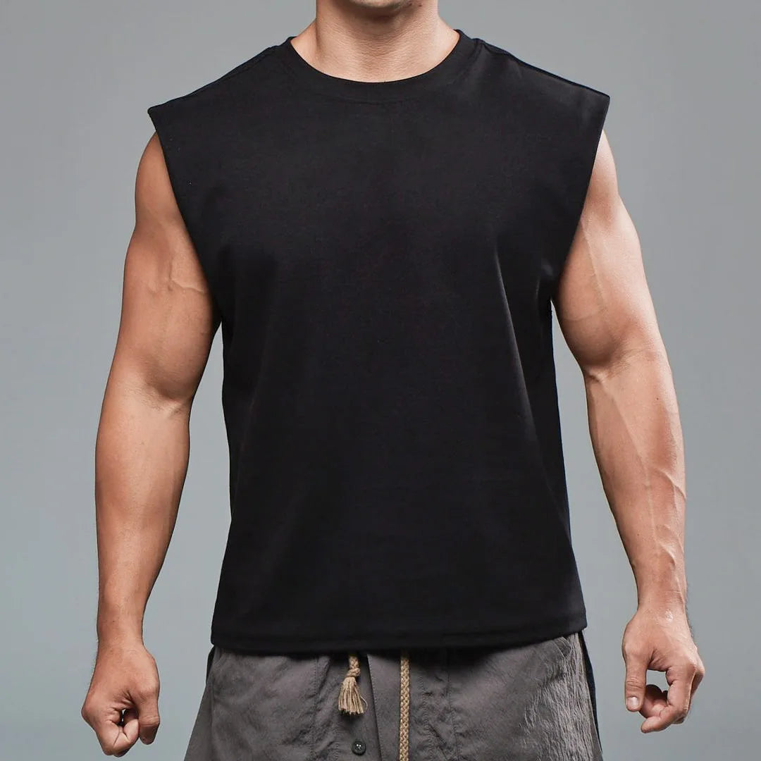 Cotton Sport T-shirt Bodybuilding Slim Shirts Sleeveless Tank Tops