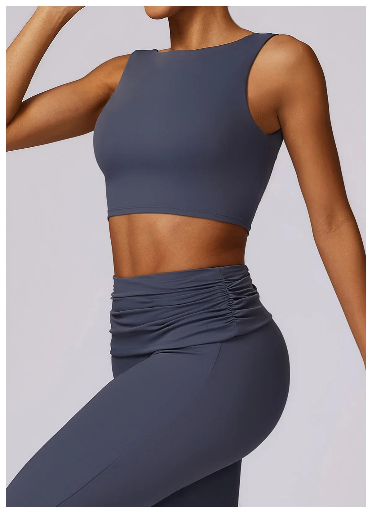 Women's Open Back Slim Fit Fitness Crop Tank Top