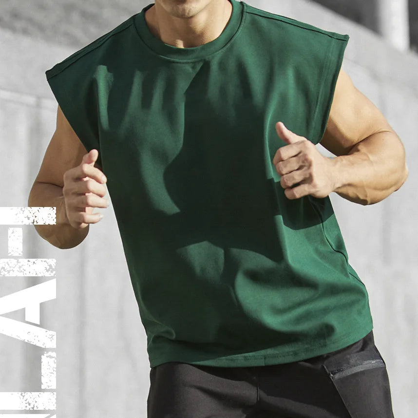 Cotton Sport T-shirt Bodybuilding Slim Shirts Sleeveless Tank Tops