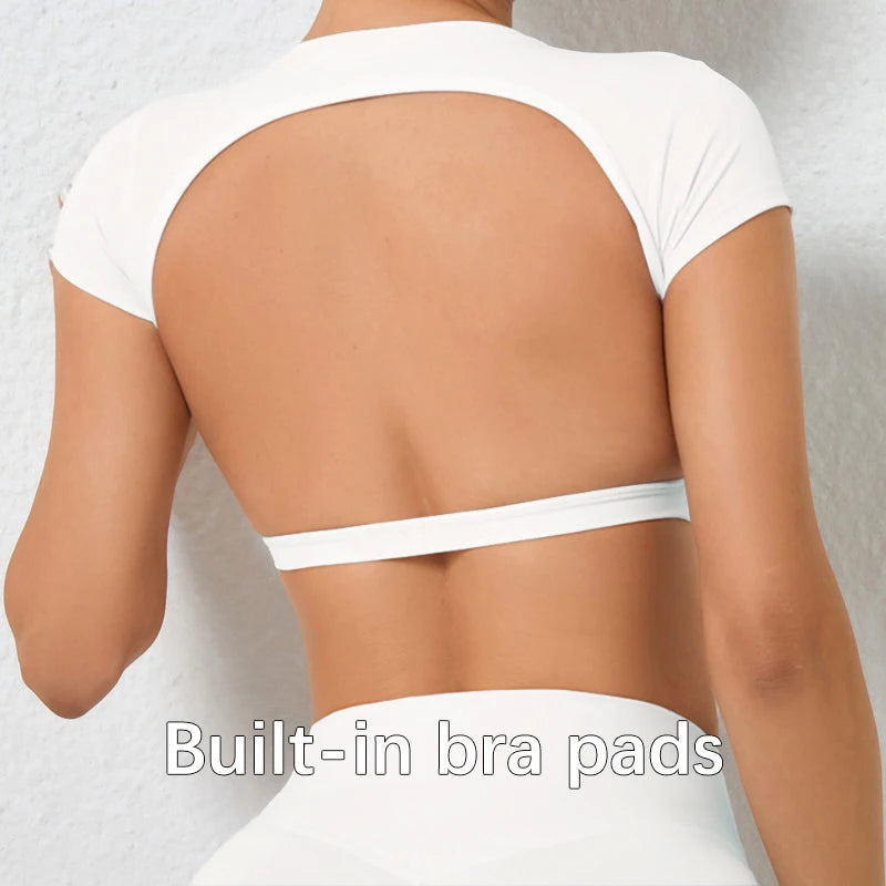 Womens Open-Back Crop Top